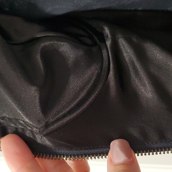 Rachel Rachel Roy Distressed Jacquard Navy Floral Corset Tube Dress with Zipper - Picture 5 of 5